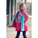 GIRLS STAR SUPERHERO Cape - Custom Full Name Gift - Personalized hero cape - Fast Delivery