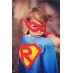 Holiday Sale - Includes FREE MASK with this cape Customized Boys Superhero Cape - Personalized Shield Cape with your Childs Initial