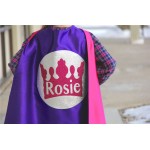 New Girls PERSONALIZED Full NAME SPARKLE Princess Crown Super Hero Cape - Easter Ready - Girls Princess Party - Superhero Party