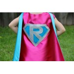 Sparkle GIRLS Superhero Cape Personalized - Customize with your childs initial - Kid Costume - Girl Superhero