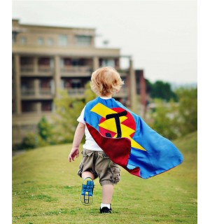 Customize with Initial Or Age Superhero Day Wear Kids Cape Personalized Super Hero Cape Custom Initial Cape Boys Superhero Party Cape