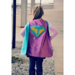 FAST Delivery - NEW Sparkle Personalized Girl Superhero Cape - Customize with your childs initial - Girl Superhero Party