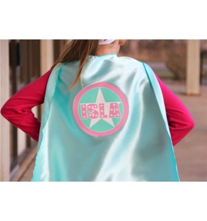 Personalized Superhero Cape and Mask Set for Kids CHOOSE COLORS and EMBLEM