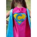 Easter Ready - PERSONALIZED Girl Birthday Gift - Sparkle SUPERHERO CAPE - Customize with your childs initial - Kid Costume