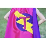 Halloween Ready - GIRLS Superhero Personalized with your childs initial - CUSTOMIZED Cape - Personalized girl birthday gift - Kid gift