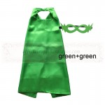 Green and Green Reversible Kids Plain cape with mask