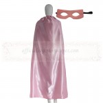 Adult Pink Plain Cape with mask