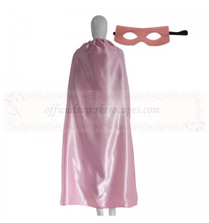 Adult Pink Plain Cape with mask