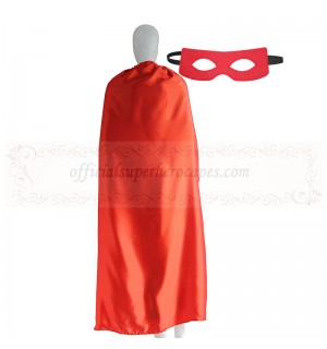 Adult Red Plain Cape with mask