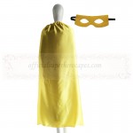 Adult Yellow Plain Cape with mask