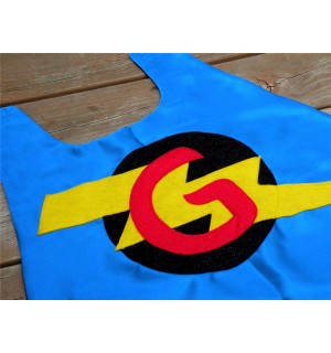 Personalized Superhero Cape - doublesided cape choose your initial - customized birthday gift