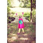SUPER HERO CAPE -Girls doublesided (Personalized Initial) Customized Cape