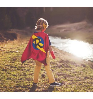 2 Boys Superhero Capes Set - both personalized capes with initial - boy birthday gift - twin gift