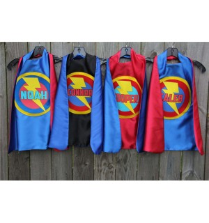 Boys Personalized Superhero Cape with full name - Superhero party - Boy birthday present
