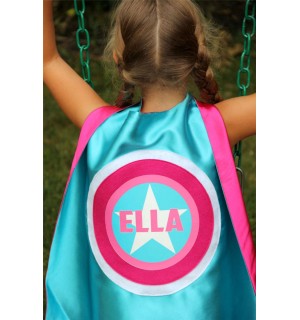 Girls PERSONALIZED SUPERHERO Cape with full name - Super star cape - Customized Cape - Kid gift - As seen on Cool Mom Picks