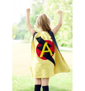 FAST Delivery - Lots of Color choices - Kids Superhero Cape Personalized double sided cape - Any Initial