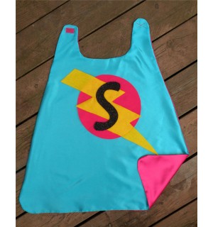 Holiday Sale - PERSONALIZED GIRL SUPERHERO Cape - Custom Initial - Lots of color combinations to choose from - Girl birthday gift