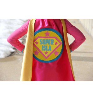 Kids  Personalized Superhero Cape - FULL NAME Custom Shield Cape - Make Believe Gift - Superhero Party - Fast Shipping - Halloween Costume