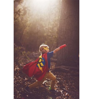 PERSONALIZED Boys Superhero Cape - FAST DELIVERY - Choose the Initial - Pretend Play - Super hero party cape