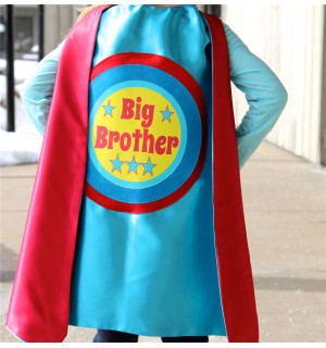 READY to SHIP - Big Brother Superhero Cape SET - Includes Cape and Wrist Bands and Mask - Sibling gift - big brother gift - new baby