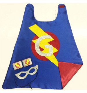 Fast Shipping - Girls Superhero Set - Personalized Super Hero Cape Set - Includes superhero mask and coordinating wrist bands