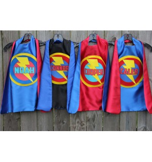 Boys PERSONALIZED SUPERHERO CAPE - Customized Full Name Cape - Superhero Party - Hero gift - Ships fast