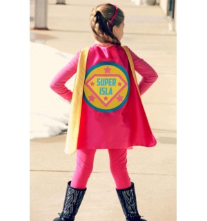 FULL NAME Custom Shield Cape - Personalized Superhero Cape - Girls Make Believe Gift - Superhero Party - Fast Shipping - Halloween Ready