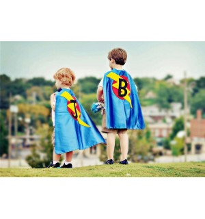 Twin Birthdays - Includes TWO Personalized Superhero Capes - Kid gift - Choose from 10 color combos - Brother gift  - Superhero Party