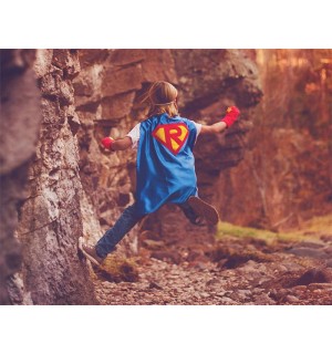 Ships Fast - Kids Superhero Costume - CUSTOMIZED Kids SUPERHERO Cape - Personalized Shield Cape with your Childs Initial
