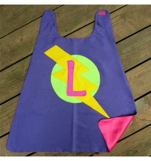Fast Shipping - Girls SPARKLE INITIAL SUPERHERO Cape - Christmas Gift - Kids Costumes - Girls Superhero Costume Party