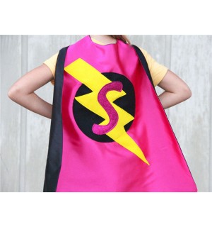 Girls SPARKLE INITIAL SUPERHERO Cape - Fast Shipping - Ready for Christmas - Lots of choices - Kids Costumes