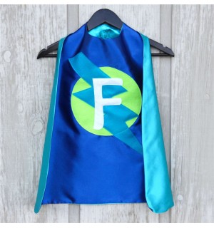 Holiday Sale - Fast Shipping - Kid Costumes - PERSONALIZED Kids Superhero Cape - Choose the Initial - Super hero party cape