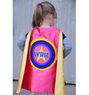 Girls FULL NAME Star SUPERHERO Cape - Full Name - Personalized hero cape - Fast Delivery - Kid costumes - Halloween ready