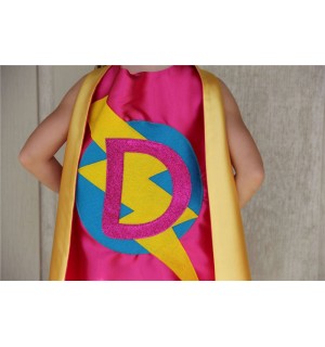Free mask sale - Customized Sparkle SUPERHERO CAPE - Custom Initial Hero Cape - Choose colors - Kids Costume - Ships Fast - Superhero Party