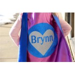 SPARKLE HEART GIRLS Personalized Superhero Cape - Full Name Hero Cape - Fast shipping - Girls Birthday - Valentines Day Ready