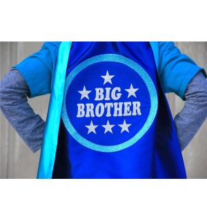 Big Brother Superhero Cape - Blue and Green - 4 combinations - NEW - SHIPS FAST - Sibling gift - big brother gift - new baby - Easter Ready