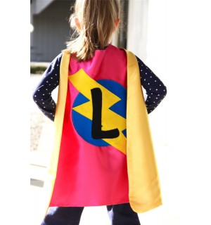 Our best selling Kids SUPERHERO Cape Personalized double sided cape - Any Initial - Girl or Boy Birthday Gift - Costume