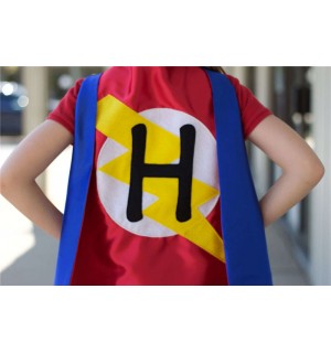 Super FAST DELIVERY - PERSONALIZED Boys Superhero Cape - Choose the Initial - Super hero party cape