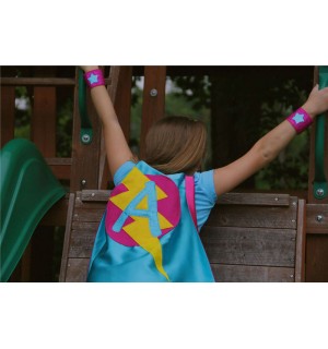 GIRLS Superhero Personalized with your childs initial - CUSTOMIZED Cape - Personalized girl birthday gift - Kid gift pretend play costume
