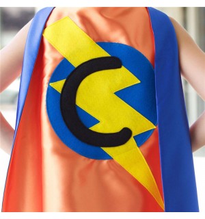 Super FAST DELIVERY - PERSONALIZED Boys Superhero Cape - Choose the Initial - Super hero party cape - 20 color combinations