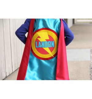 Easter Ready - Kis Superhero Costume - PERSONALIZED SUPERHERO Party CAPE with Full Name - Customized boy birthday present