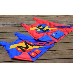 TWO Personalized SUPERHERO CAPES Set - Super Sibling Capes - Big Brother Little Brother Gift Set - 2 Capes + 2 masks + 2 sets power gloves