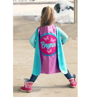 New GIRLS Personalized Superhero Cape with FULL NAME - Butterfly Cape - Girls Superhero Party - Birthday Gift - Easter Present - Fast Ship